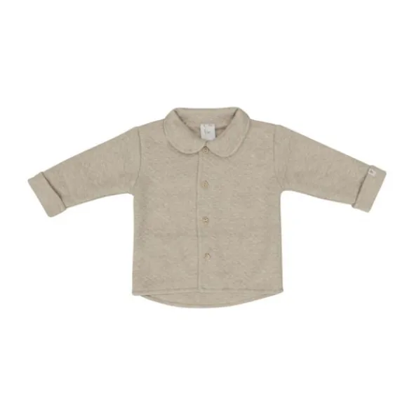 Klein Baby Cardigan - maat 56 - Beige Melange