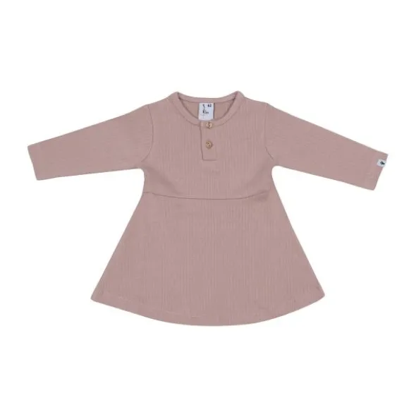 Klein Baby Jurk Rib - maat 50 - Fawn