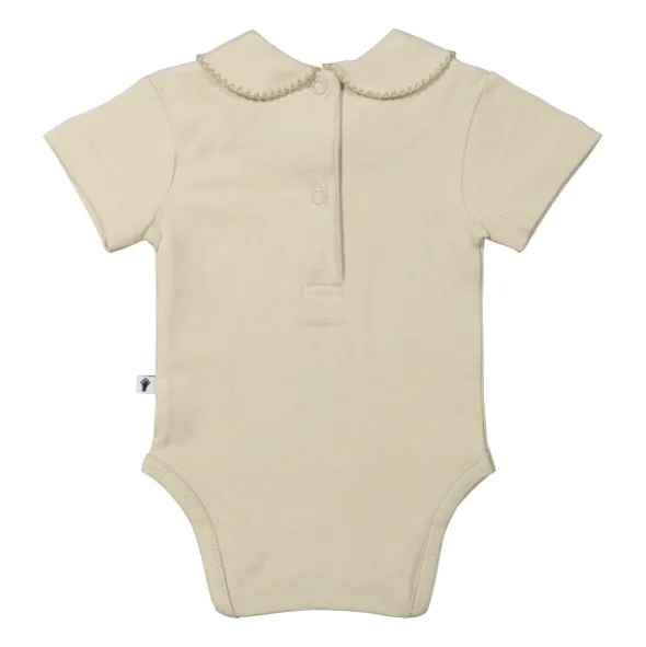 Klein Baby Oxford Tan Romper Korte Mouw - Mt. 50 - Beige