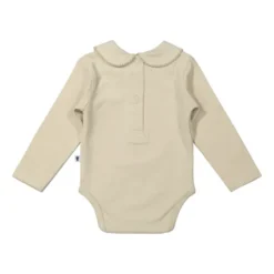 Klein Baby Oxford Tan Romper Lange Mouw - Mt. 50 - Beige