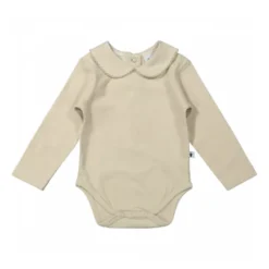 Klein Baby Oxford Tan Romper Lange Mouw - Mt. 50 - Beige