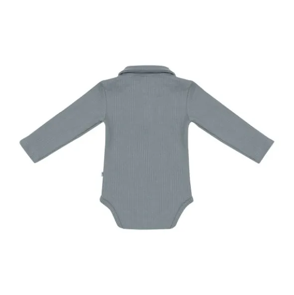 Klein Baby Polo Romper Rib - maat 50 - Stone Green