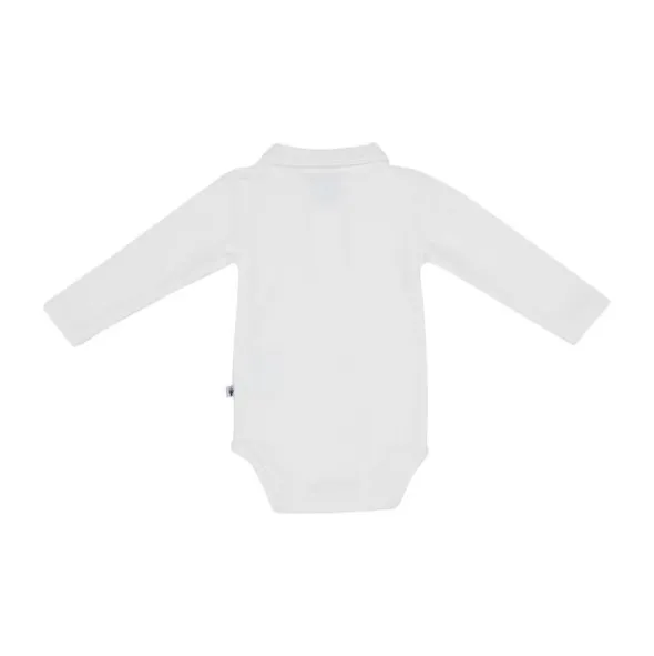 Klein Baby Polo Romper Rib - maat 50 - Natural White