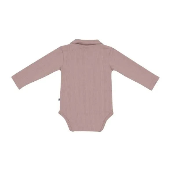 Klein Baby Polo Romper Rib - maat 50 - Fawn
