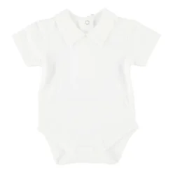 Klein Baby Romper Met Kraag - Korte Mouw - Mt. 50 - Off White