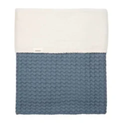 Koeka Amsterdam Wafel Ledikantdeken - maat 100 x 150 - Cotton Fleece - Bluestone