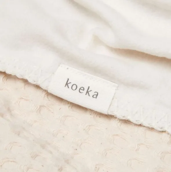 Koeka Amsterdam Wafel Ledikantdeken - Cotton Fleece - Natural