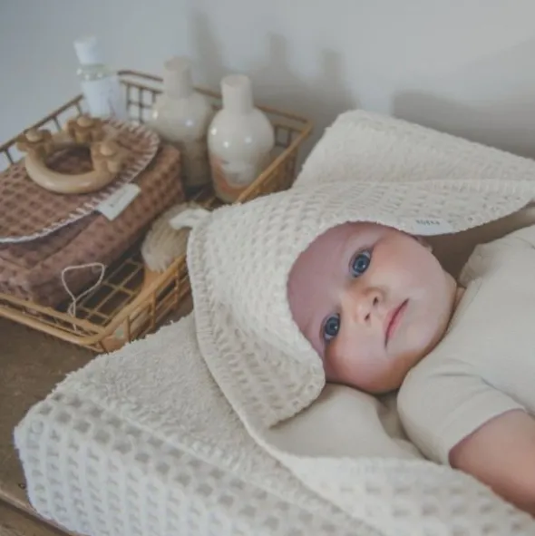 Koeka Antwerp Badcape - Wafel - Natural