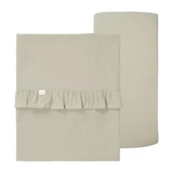 Koeka Faro Ruffle Set Wieg - Laken En Hoeslaken - Sage