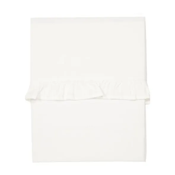 Koeka Ruffle Ledikantlaken Warm White 110 x 140 cm