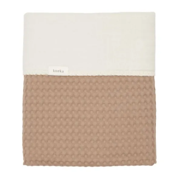 Koeka Wafel Amsterdam Wiegdeken - Cotton Fleece - Caffe