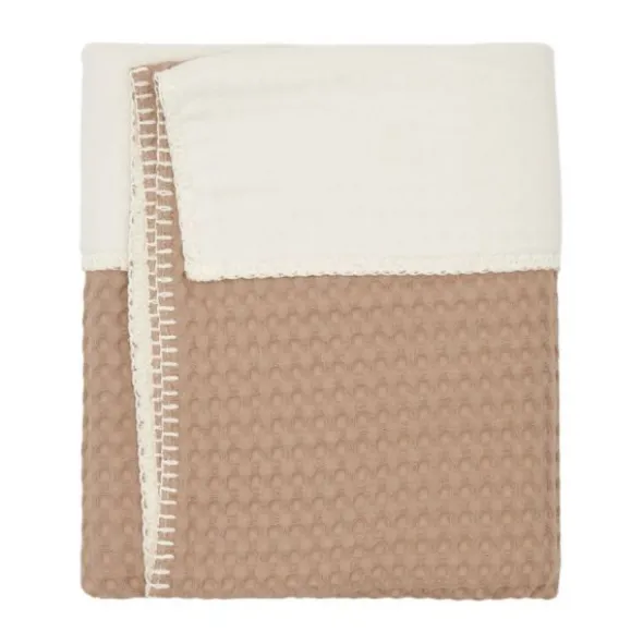 Koeka Wafel Amsterdam Wiegdeken - Cotton Fleece - Caffe