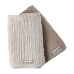 Leander Hydrofiele Doeken Organic Muslin - 2 Stuks - Cappuccino / Mocca