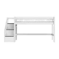 LIFETIME Breeze Halfhoogslaper Met Trapkast - Wit