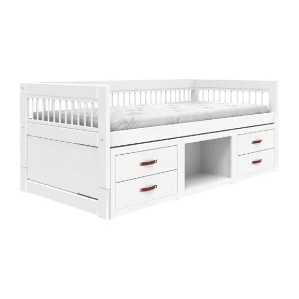 LifeTime Breeze Kajuitbed – Met Boekenkast – Luxe lattenbodem