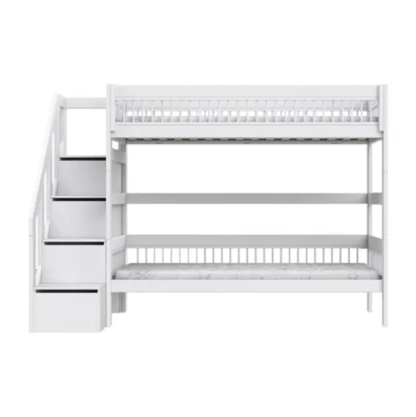 LIFETIME Breeze Stapelbed Met Trapkast - Wit