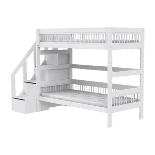 LIFETIME Breeze Stapelbed Met Trapkast - Wit