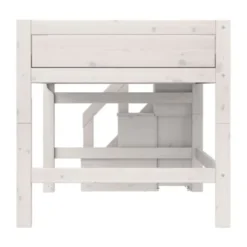 Life Time Halfhoogslaper Deluxe - White Wash - 120 cm - Met Trapkast