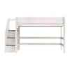 Life Time Hoogslaper Deluxe - White Wash - 152 cm - 120 cm - Met Trapkast