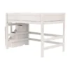 Life Time Hoogslaper Premium - White Wash - 152 cm - 120 cm - Met Trapkast
