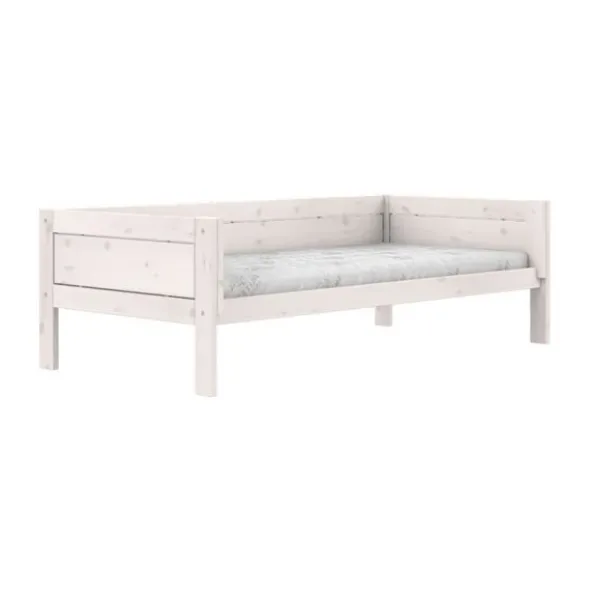 LIFETIME Kidsroom Hemelbed 4-In-1 - Premium Rolbodem - White Wash