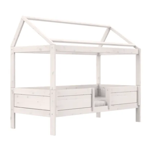 LIFETIME Kidsroom Huisbed 4‑In‑1 – Premium Rolbodem - White Wash