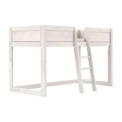 LIFETIME Kidsroom Huisbed 4‑In‑1 – Premium Rolbodem - White Wash