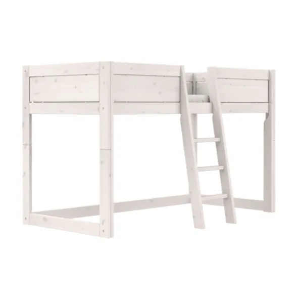 LIFETIME Kidsroom Huisbed 4‑In‑1 – Premium Rolbodem - White Wash