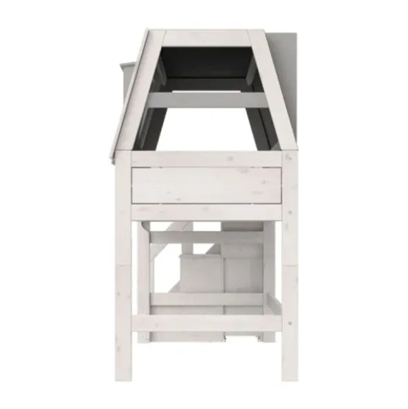 LIFETIME Kidsrooms Halfhoogslaper met Trapkast - My Hangout - Whitewash - 90x200 cm