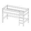 LIFETIME Kidsrooms Halfhoogslaper Rechte Trap Whitewash
