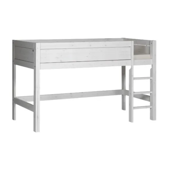 LIFETIME Kidsrooms Halfhoogslaper Rechte Trap Whitewash