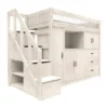 LIFETIME Kidsrooms Hoogslaper All-In-One - Premium Rolbodem - White Wash