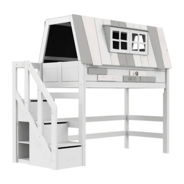 LIFETIME Kidsrooms Hoogslaper - My Hangout - 152 cm - Luxe Lattenbodem