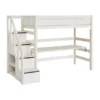 LIFETIME Kidsrooms Hoogslaper Met Trapkast Luxe Whitewash