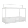 LIFETIME Kidsrooms 4 in 1 Bedcombinatie Met Dak Wit Gelakt