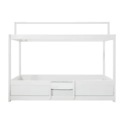 LIFETIME Kidsrooms 4 in 1 Bedcombinatie Met Dak Wit Gelakt