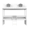 LIFETIME Kidsrooms Kajuitbed - Beachhouse - Met Trap & Luxe Lattenbodem - Wit