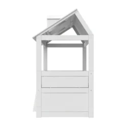 LIFETIME Kidsrooms Kajuitbed - Beachhouse - Met Trap & Luxe Lattenbodem - Wit