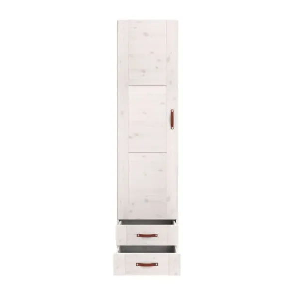 LIFETIME Kidsrooms Kledingkast 1-Deurs - 2-Lades - White-Wash