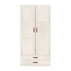 LIFETIME Kidsrooms Kledingkast 2-Deurs - 2 Laden - White Wash