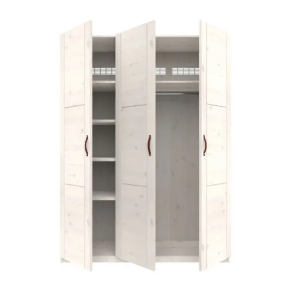 LIFETIME Kidsrooms Kledingkast 3-Deurs - White Wash