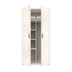 LIFETIME Kidsrooms Kledingkast 2-Deurs - Tussenwand - White Wash