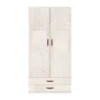 LIFETIME Kidsrooms Kledingkast 2-Deurs - 2 Laden - Tussenwand - White Wash