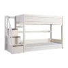 LIFETIME Kidsrooms Laag Stapelbed Met Trapkast -Whitewash - Rolbodem