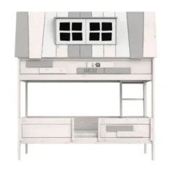 LIFETIME Kidsrooms My Hangout Huisbed - Premium Rolbodem - White Wash