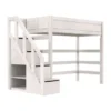 LIFETIME Kidsrooms Original Hoogslaper Met Trapkast - Premium Rolbodem - White Wash