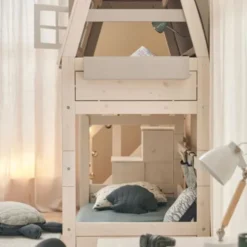 LIFETIME Kidsrooms Stapelbed Met Trapkast - Premium Rolbodem - White Wash