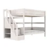 Life Time Stapelbed Deluxe - White Wash - 120 cm - Met Trapkast