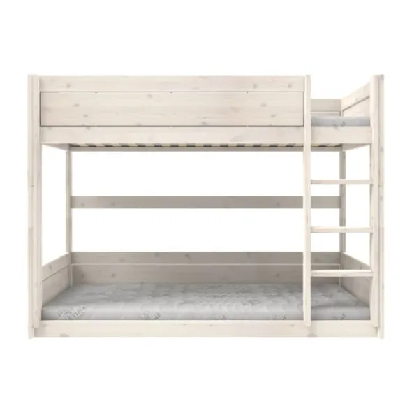 LifeTime Stapelbed – Laag – Luxe Lattenbodem – White-Wash