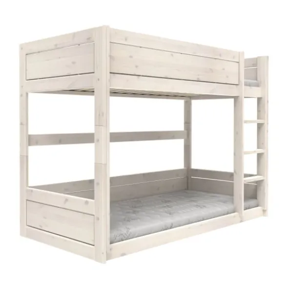 LifeTime Stapelbed – Laag – Luxe Lattenbodem – White-Wash